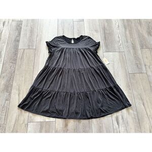 Chrysanthemum boutique, black baby doll style dress size S